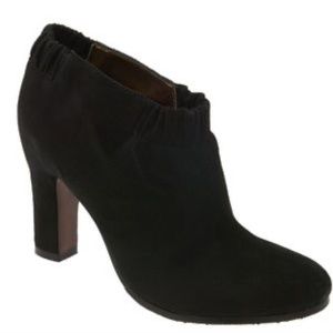 Sam Edelman Simone Suede Heeled Ankle Booties in Black Size 6